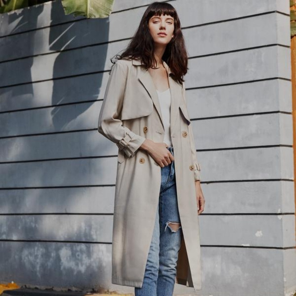 Double-breasted Loose Midi TrenchCoat